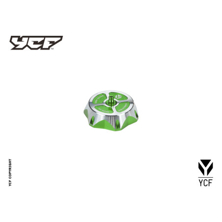 Tappo serbatoio CNC anodizzato - VERDE