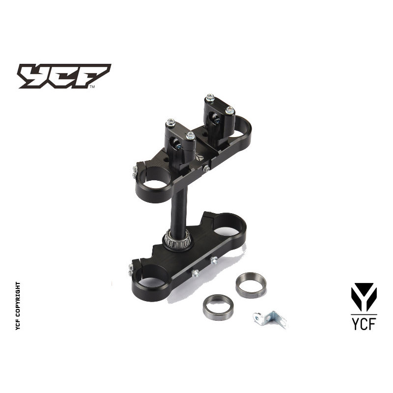 Tripla piastra completa 48/45, riser regolabili NERO - 2020