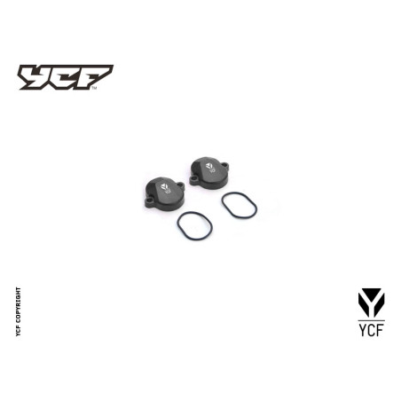Coppia cover valvola YX in alluminio anodizzato NERO