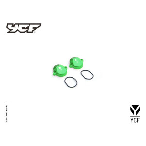Coppia cover valvola YX in alluminio anodizzato VERDE