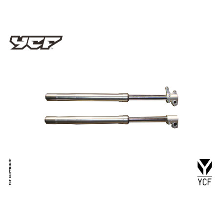 Coppia FORCELLE PIT BIKE 735mm ZL (regolabili) SILVER