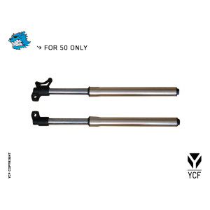 Coppia FORCELLE PIT BIKE YCF50 530mm f35 (non regolabile)  MAGNESIO