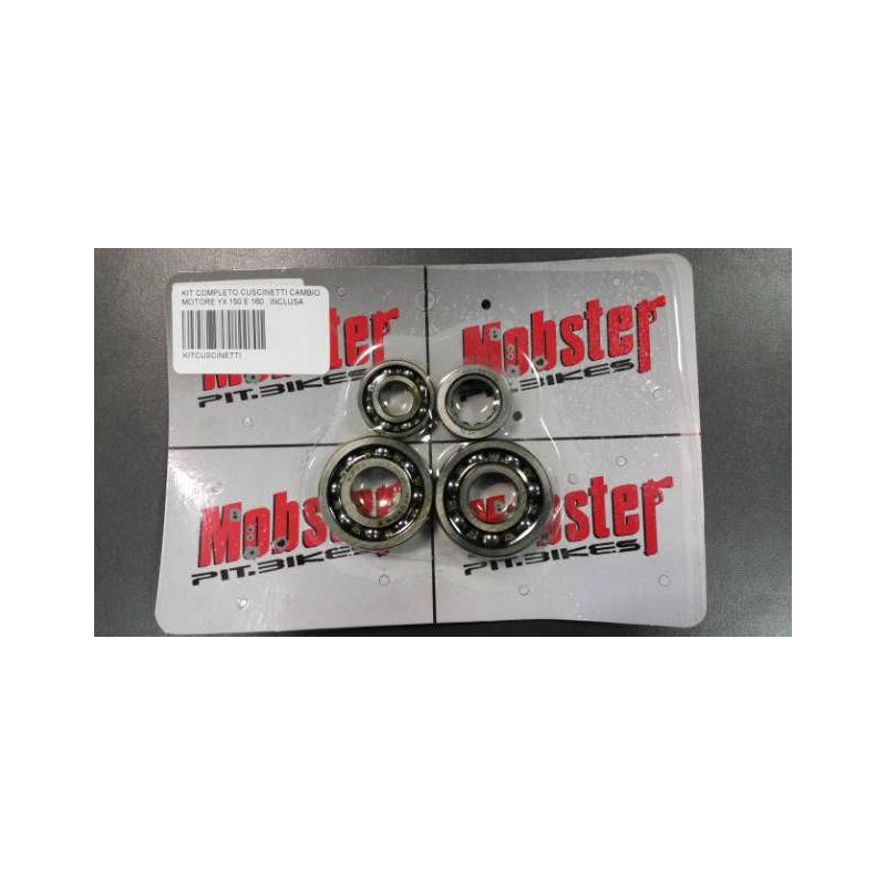 KIT COMPLETO CUSCINETTI CAMBIO MOTORE YX 150 E 160 . INCLUSA LA GABBIA A RULLI