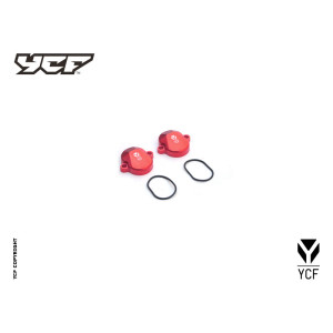 Coppia cover valvola YX in alluminio anodizzato ROSSO | Valvola motore