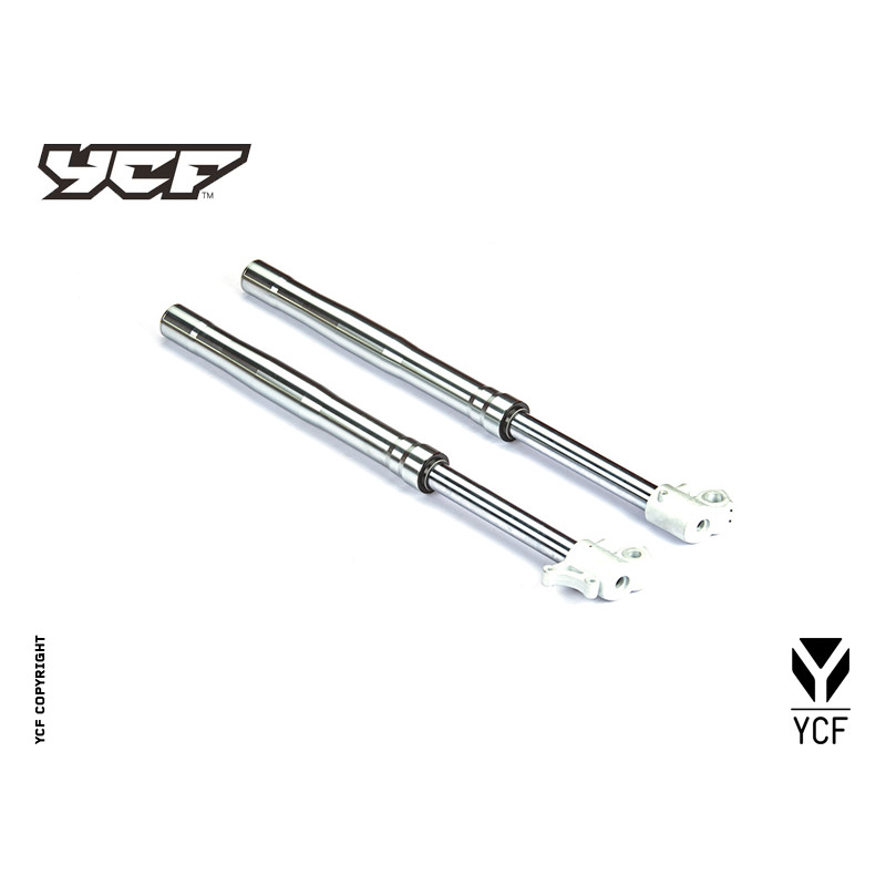 Coppia FORCELLE PIT BIKE  660mm  (non regolabili) SILVER | sospensi...