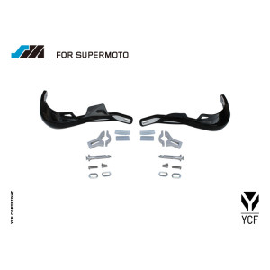 Coppia paramani NERO Supermoto7enduro (kit viti acciaio/alluminio d...