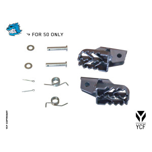 Coppia pedane in acciaio YCF50 | ricambio YCF telaio per pitbike YCF