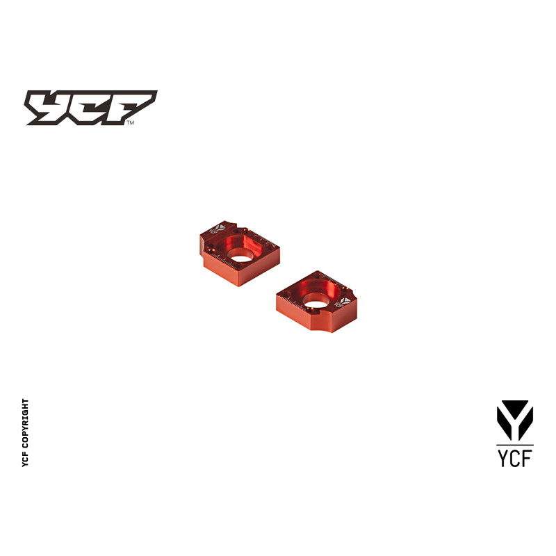 Coppia Tendicatena CNC ARANCIONE | sospensioni e assetto per minibi...