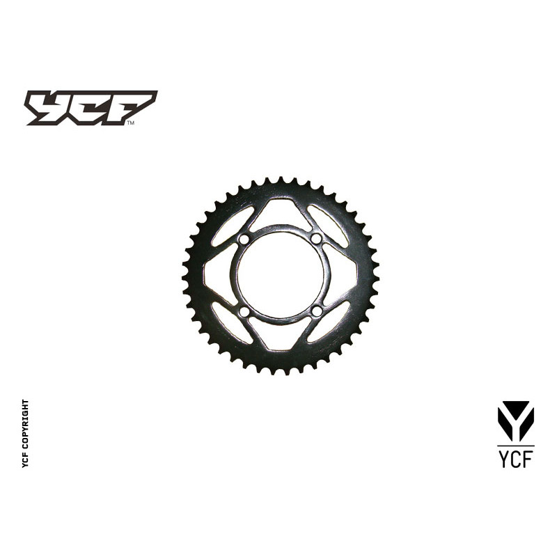 Corona in acciaio centraggio 75mm - interasse fori 92 mm - 43 DENTI...