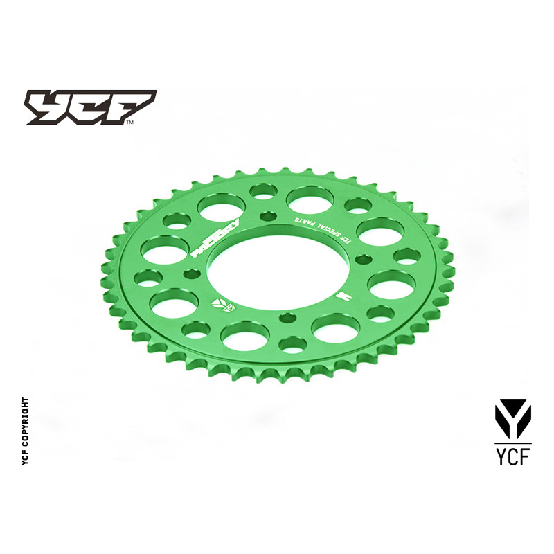 Corona in alluminio CNC 39 denti 420 anodizzata VERDE | trasmission...