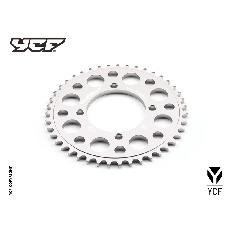 Corona in alluminio CNC 41 denti 420 anodizzata SILVER | trasmissio...