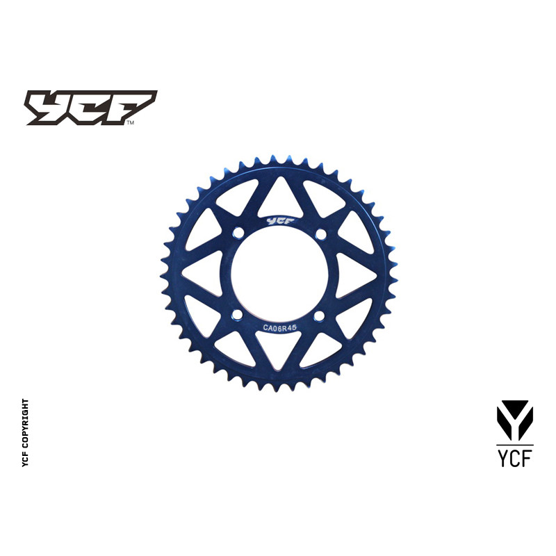 Corona in alluminio CNC 43 denti 420 anodizzata BLU | trasmissione...