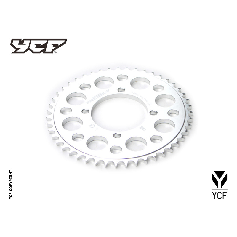 Corona in alluminio CNC 47 denti SILVER 2014 | trasmissione finale...