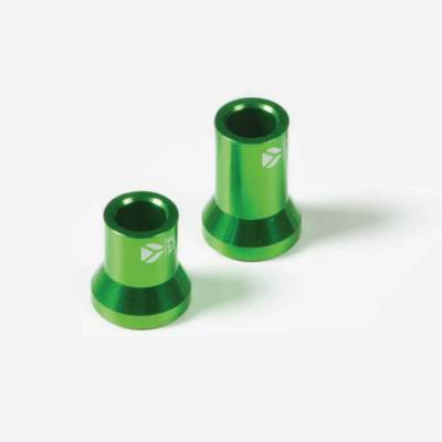 Kit distanziale ruota CNC posteriore – VERDE (L:F15F22F30×38 R:F15F22F30×29)