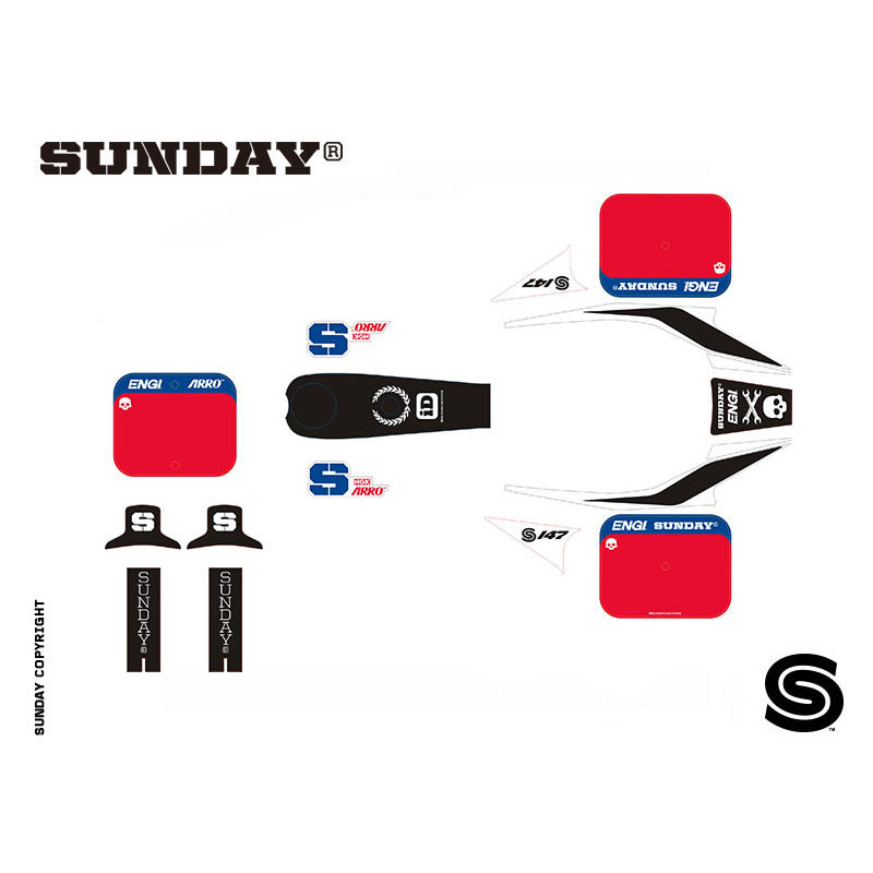 FLAT Track Kit Grafiche Sunday S147 2018 | plastiche e accessori es...