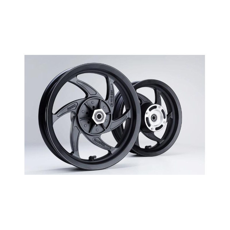 Kit Cerchi in lega VORTEX Colore NERO ant. canale 2,15 post. canale 2,75.