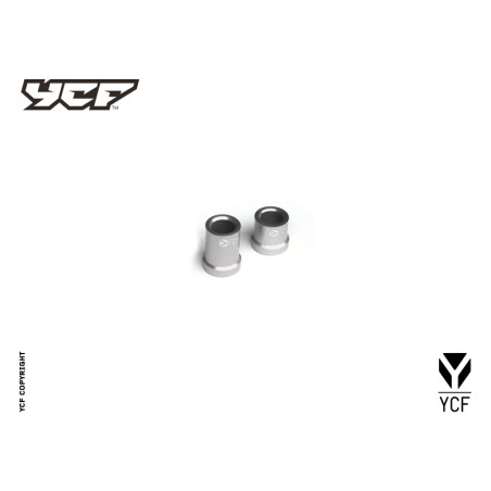 Kit distanziali ruota CNC ANTERIORE  - SILVER (L:F15F22F25×33 R:F15F22F25×23)