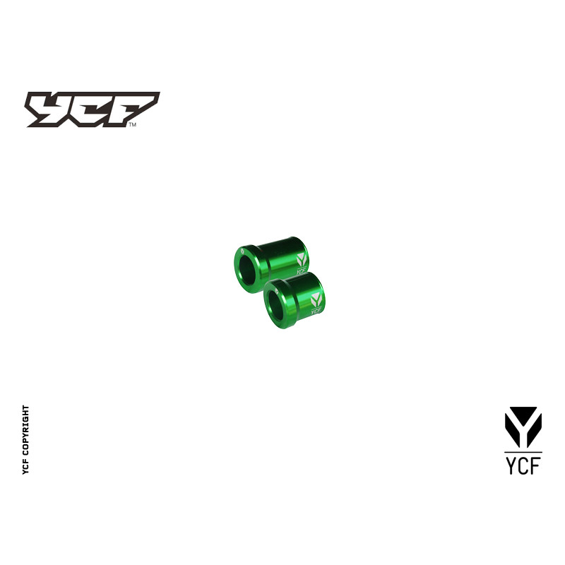 Kit distanziali ruota CNC ANTERIORE - VERDE(L:F15F22F25×33 R:F15F22F25×23)