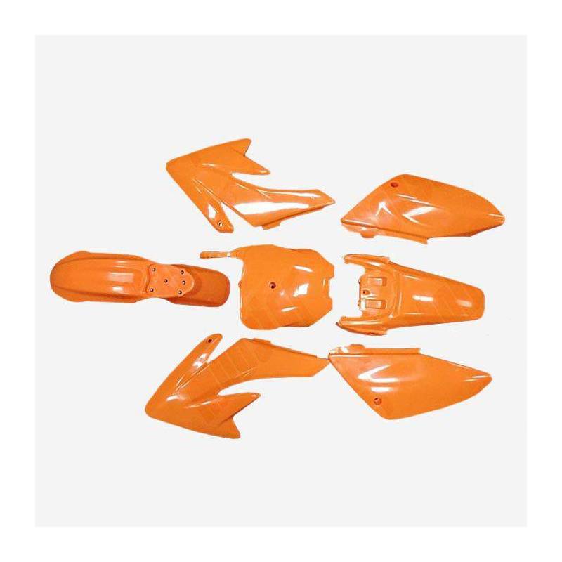 KIT PLASTICHE COMPLETO B2/CRF70 COLORE ORANGE. COMPLETE DI TUTTO, GOMMINI PER MONTAGGIO