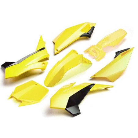 Kit PLASTICHE PIT BIKE complete YCF 2017 GIALLO (con convogliatori tipo lungo per modelli dal 2017)