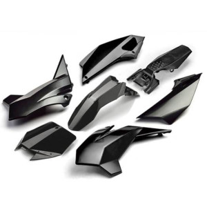 Kit PLASTICHE PIT BIKE complete YCF 2017 NERO (con convogliatori tipo lungo per modelli dal 2017)