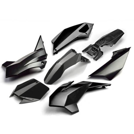 Kit PLASTICHE PIT BIKE complete YCF 2017 NERO (con convogliatori tipo lungo per modelli dal 2017)