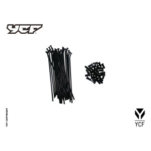 kit raggi 14 pollici anteriore lunghezza 147mm 32pezzi - NERO