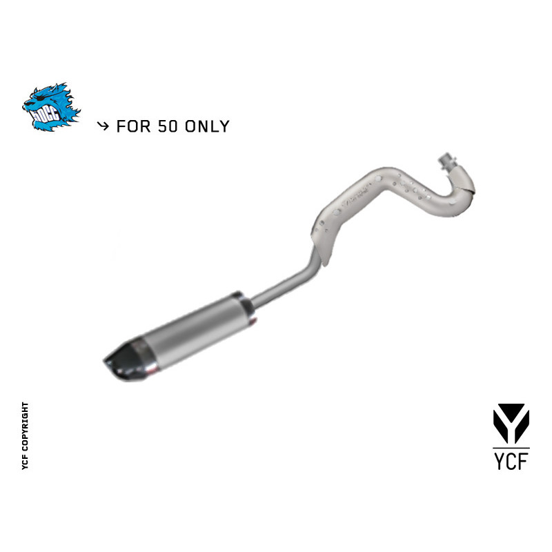 Impianto di scarico completo YCF50 2015 Grigio | impianto di scaric...