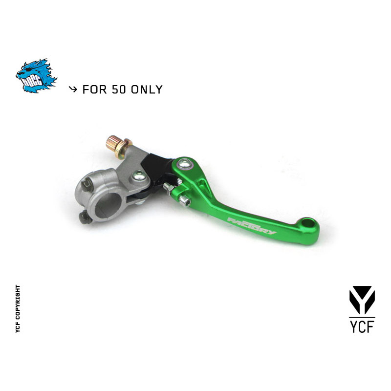 Leva freno anteriore YCF50A in cnc . Verde