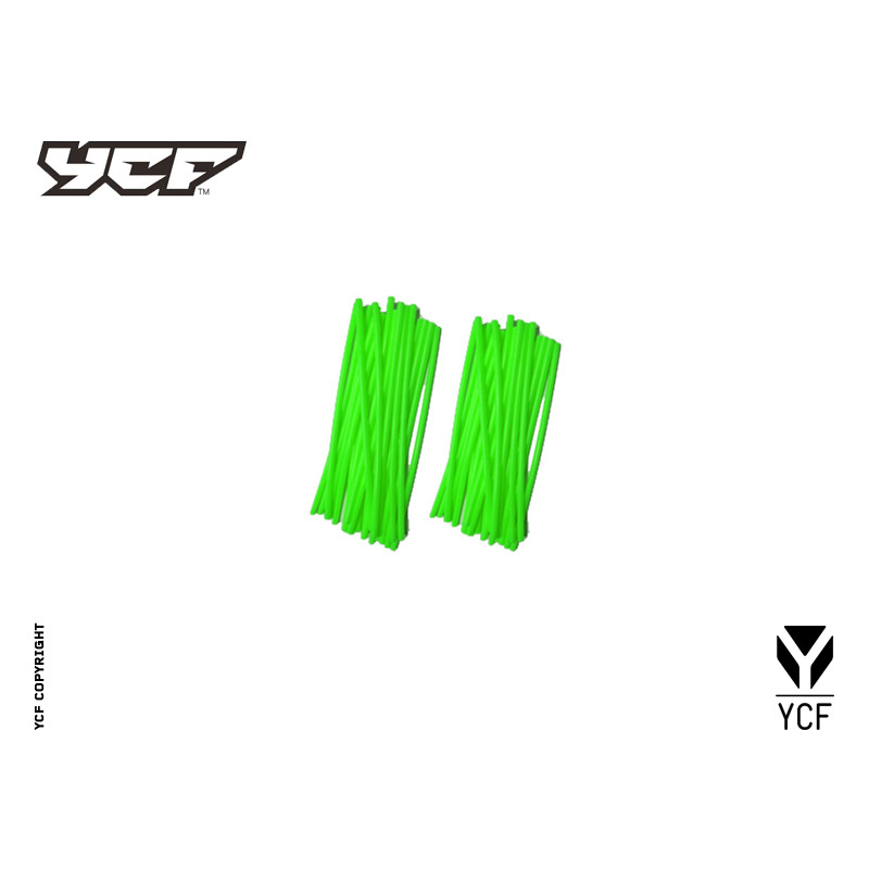 Kit cover raggi ruota. Colore VERDE | ruote e cerchi per minibike e...