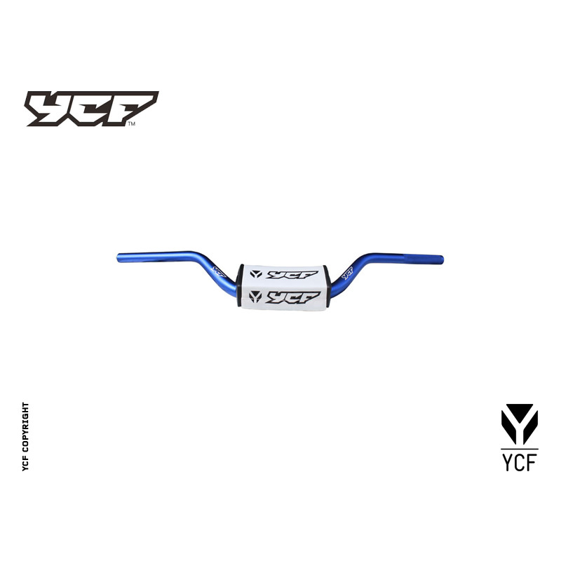 Manubrio in alluminio senza traversino (spugna inclusa) BLU