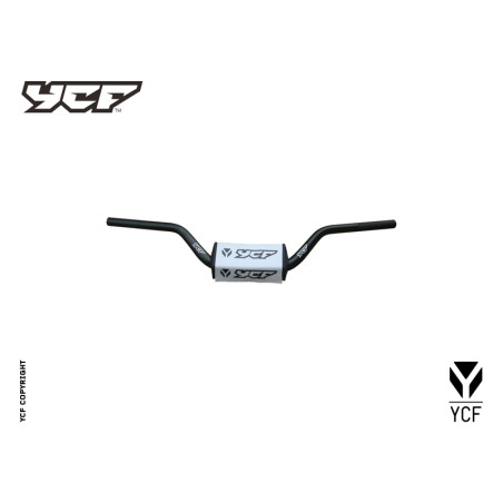 Manubrio in alluminio senza traversino (spugna inclusa) NERO