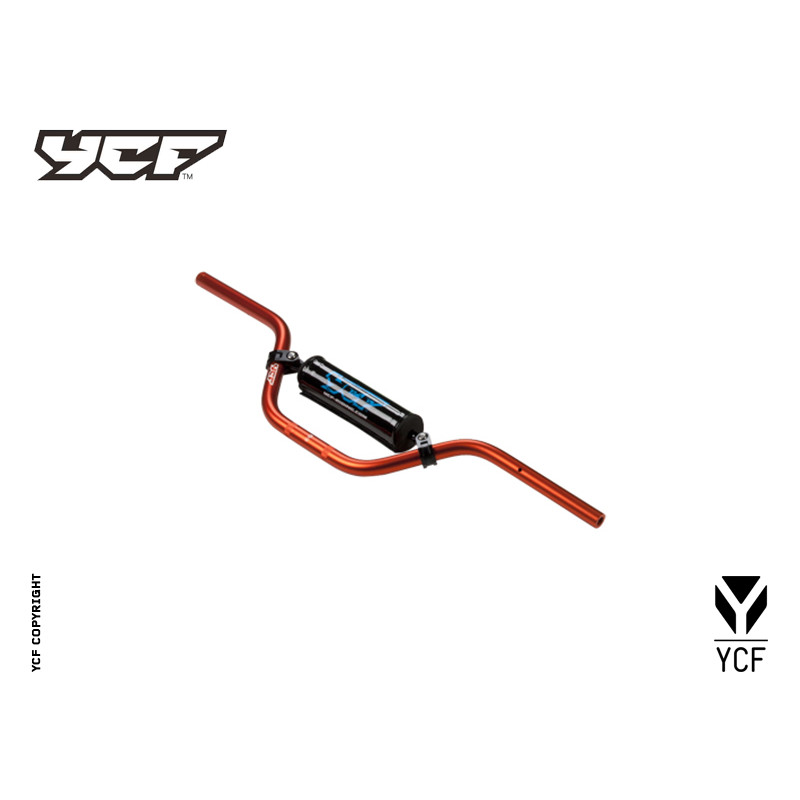 Manubrio taglia media alluminio (spugna inclusa) - ARANCIONE L-740mm