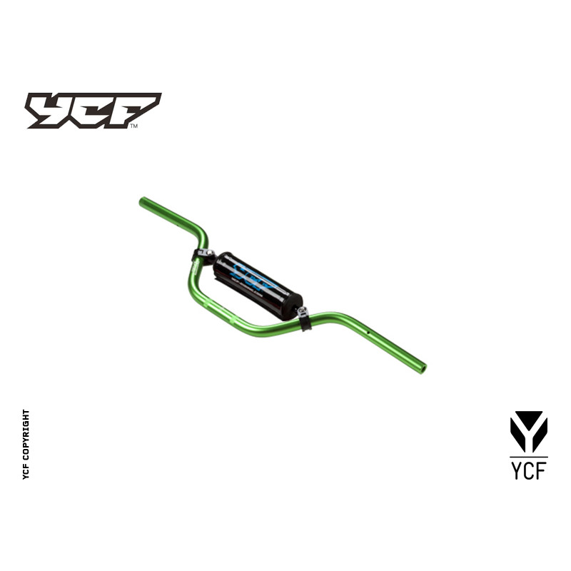 Manubrio taglia media alluminio (spugna inclusa) - VERDE L-740mm