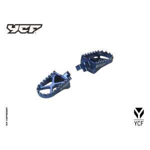 Kit pedane in alluminio - BLU | ricambio telaio per pitbike YCF