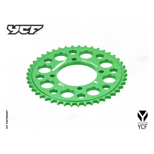 Corona in alluminio CNC 37 denti VERDE