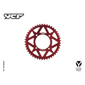 Corona in alluminio CNC 41 denti 420 anodizzata ROSSO