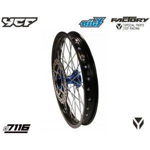 Cerchio anteriore in alluminio 17" con mozzo in CNC BLU compreso di disco freno - BIGY