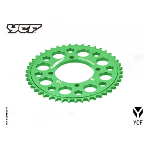 Corona in alluminio CNC 43 denti 420 anodizzata VERDE