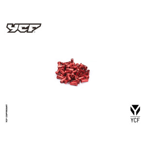 Set testa raggio ruota anodizzato (32pz) - ROSSO