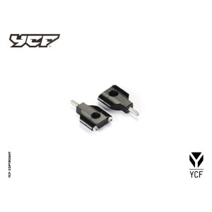 Supporti manubrio non regolabili - altezza 55mm per manubrio diam. 22mm - Per START 2020 NERO