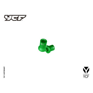 Kit distanziale ruota CNC posteriore – VERDE (L:F15F22F30×38 R:F15F22F30×29)