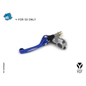 Leva freno posteriore YCF50A in cnc . Blu